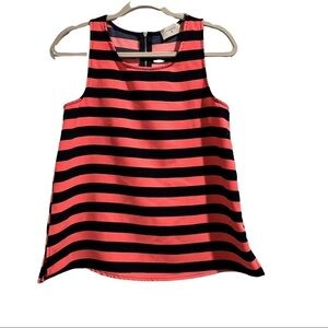 Everly Coral Pink striped tank top size S